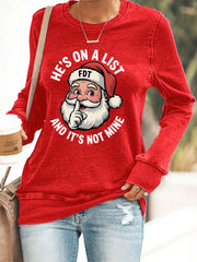 Women's Christmas FDT Print Casual Sweatshirt