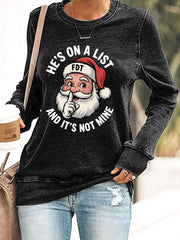 Women's Christmas FDT Print Casual Sweatshirt