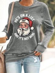 Women's Christmas FDT Print Casual Sweatshirt
