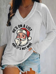 Women's Christmas FDT Printed Casual T-shirt