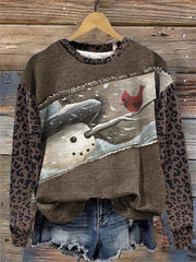 Women's Merry Christmas Art Printed Sweatshirt