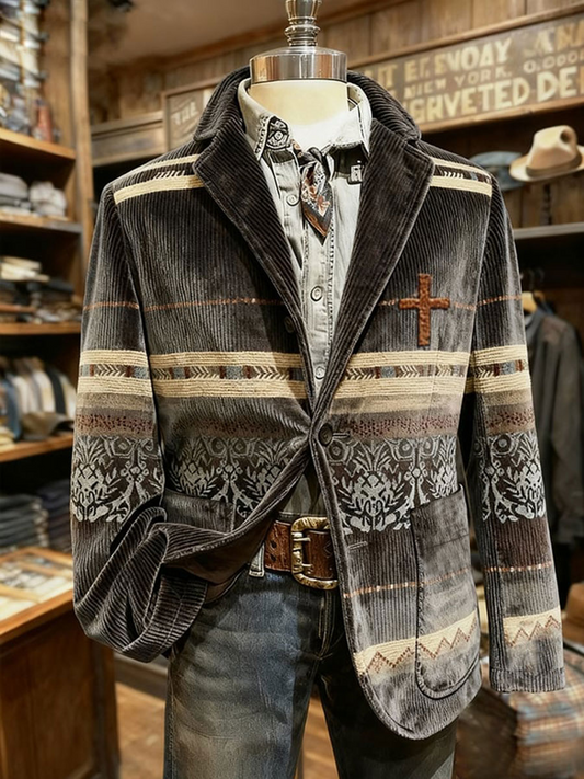 Men's Retro Western Style Casual Blazer