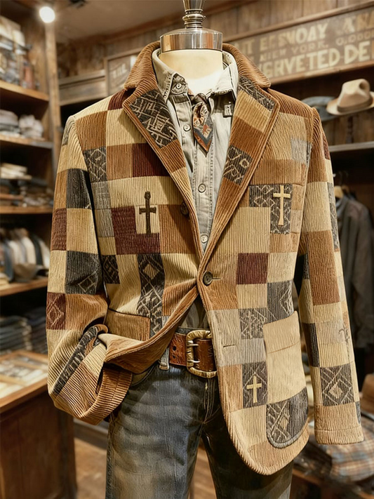 Men's Retro Western Style Casual Blazer