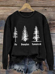 Women'S Fdt Christmas Tree Print polyester sweatshirt