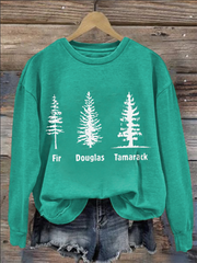 Women'S Fdt Christmas Tree Print polyester sweatshirt