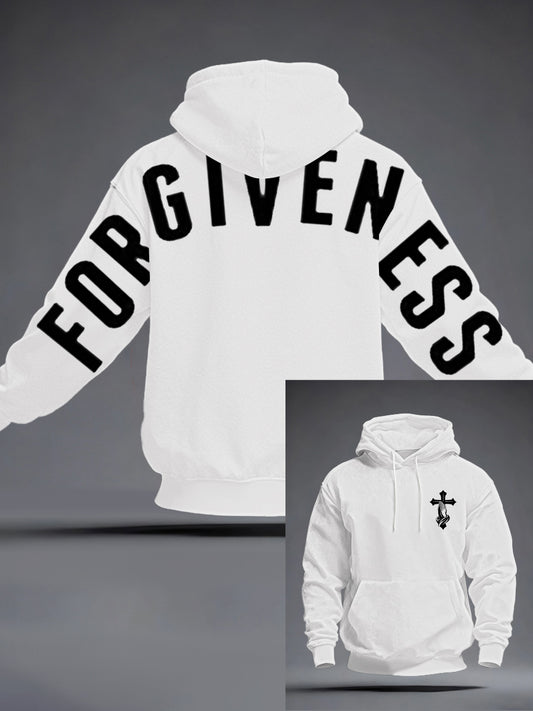 Men's Forgiveness Oversized Drop-Shoulder Hoodie with Pockets