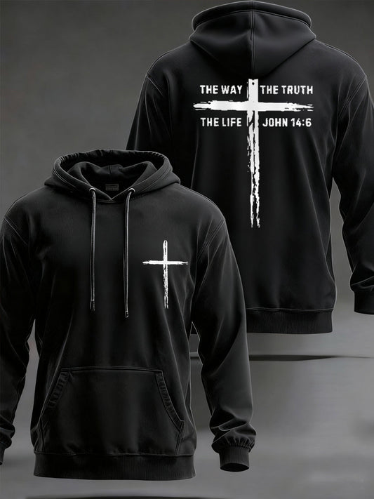 Men's Jesus The Way The Truth The Life Casual Hoodie
