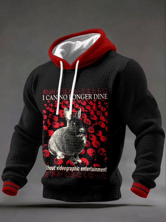 Men's "I can no longer dine Rabbit without videographic entertainment" Hoodies