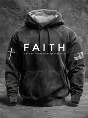 Men's Faith Oversized Drop-Shoulder Hoodie With Pockets