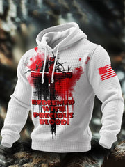 Men's RECIOUS BLOOD Checkered Cotton Hoodie