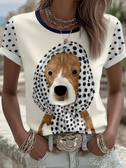 Women's Dog Print T-Shirts