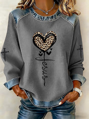 Women's Cross Print Casual T-shirt