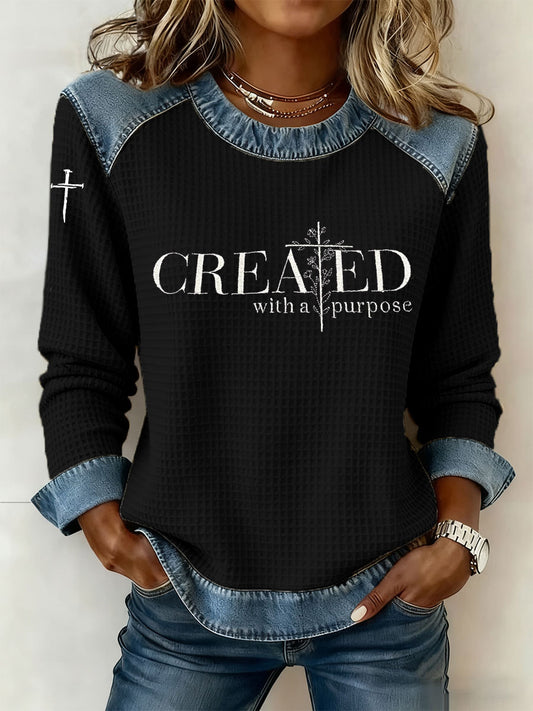 Women's Created With A Purpose Printed Casual Top