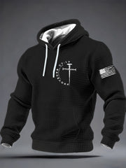 Men's Faith Checkered Cotton Hoodie