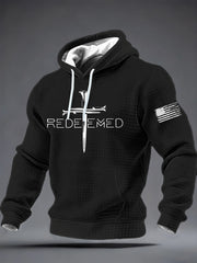 Men's Faith Checkered Cotton Hoodie