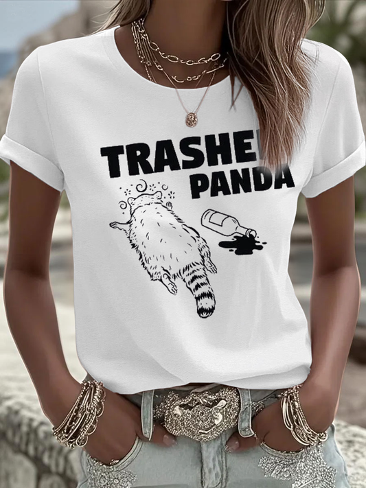 Women's Funny Raccoon I'm DrunkIron On Short Sleeve T-Shirt