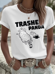 Women's Funny Raccoon I'm DrunkIron On Short Sleeve T-Shirt