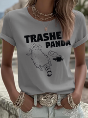 Women's Funny Raccoon I'm DrunkIron On Short Sleeve T-Shirt