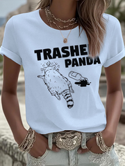 Women's Funny Raccoon I'm DrunkIron On Short Sleeve T-Shirt