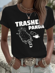 Women's Funny Raccoon I'm DrunkIron On Short Sleeve T-Shirt