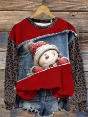 Women's Christmas Art Print Sweatshirt