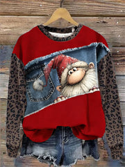 Women's Christmas Art Print Sweatshirt