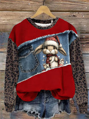 Women's Christmas Art Print Sweatshirt
