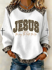 Women's Jesus The Way The Truth The Life John 14:6 Christian Cross Top