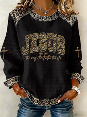 Women's Jesus The Way The Truth The Life John 14:6 Christian Cross Top