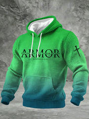 Men's Put On The Full Armor Of God Checkered Cotton Hoodie