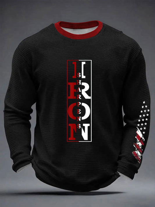 Men's Iron Sharpens Iron Waffle Long Sleeve T-Shirt