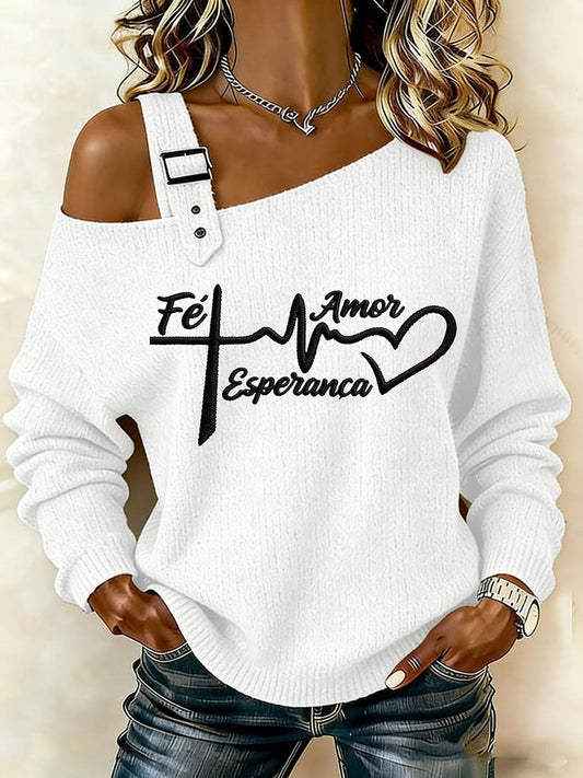 Women's Faith Print Casual Top