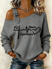 Women's Faith Print Casual Top