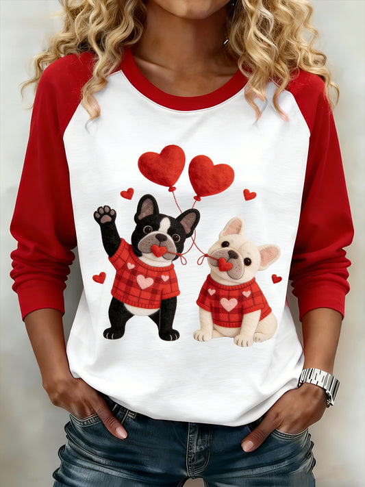 Women's Valentine's Day Puppy Sweatshirt