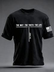 Men's Jesus The Way The Truth The Life Cross Short Sleeve T-shirt