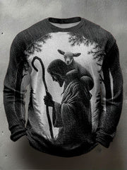 Men's Faith Waffle Print Casual T-Shirt