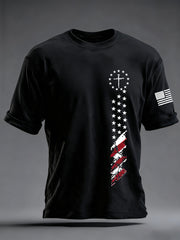 Men's Faith Cross Flag Short Sleeve T-shirt
