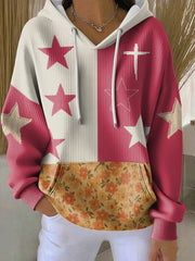 Women's Faith Print Casual Hoodie