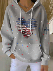 Women's Faith Print Casual Hoodie