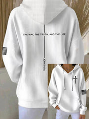 Women's Jesus The Way The Truth The Life Cross Hoodie