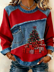 Women's Christmas Printed Casual Top