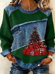 Women's Christmas Printed Casual Top