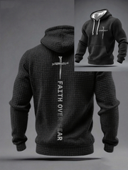 Men's Faith Checkered Cotton Hoodie