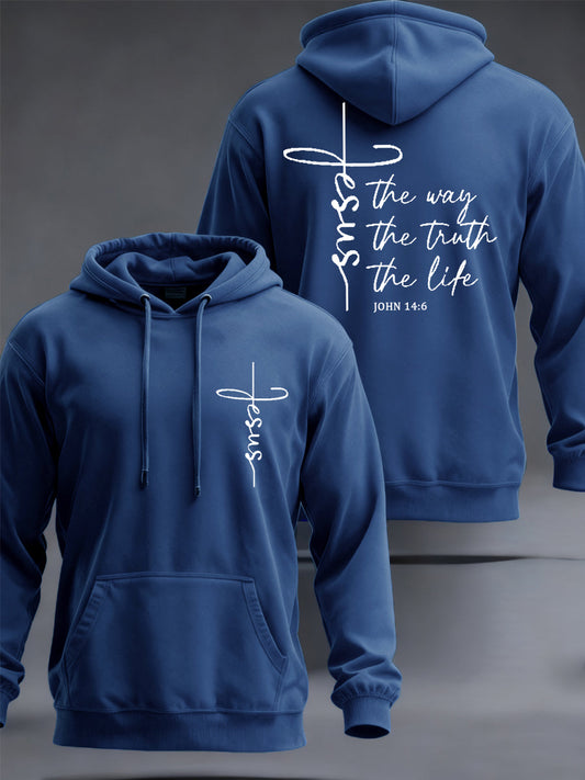 Men's Jesus The Way The Truth The Life Casual Hoodie