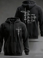 Men's Jesus The Way The Truth The Life Casual Hoodie