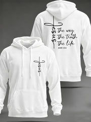 Men's Jesus The Way The Truth The Life Casual Hoodie