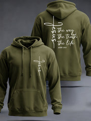 Men's Jesus The Way The Truth The Life Casual Hoodie