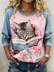 Women's Cat Print Sweatshirts