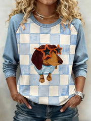 Women's Dachshund Print Sweatshirts