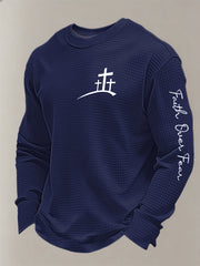 Men's Faith Over Fear Waffle Sweatshirt